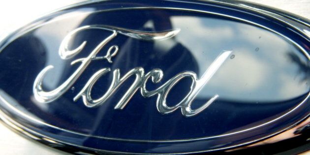 This is a Ford logo mounted to the dash of my dad's truck.