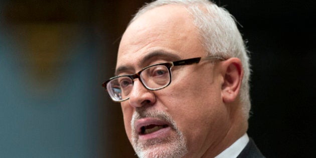 Quebec's Minister of Finance Carlos Leitao speaks as he tables his provincial budget at the National Assembly in Quebec City, June 4, 2014. REUTERS/Jacques Boissinot/Pool (CANADA - Tags: POLITICS)