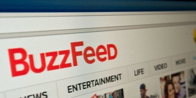 The logo of news website BuzzFeed is seen on a computer screen in Washington on March 25, 2014. AFP PHOTO/Nicholas KAMM (Photo credit should read NICHOLAS KAMM/AFP/Getty Images)