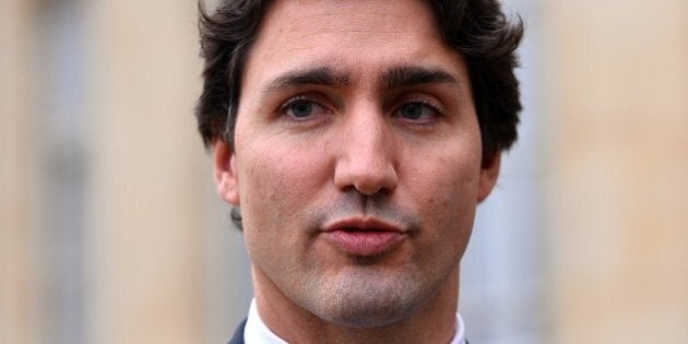 PARIS, FRANCE - NOVEMBER 29: Canadian Prime Minister Justin Trudeau leaves after a meeting with French President Francois Hollande (not seen) at the Elysee Palace in Paris, France on November 29, 2015. (Photo by Mustafa Yalcin/Anadolu Agency/Getty Images)