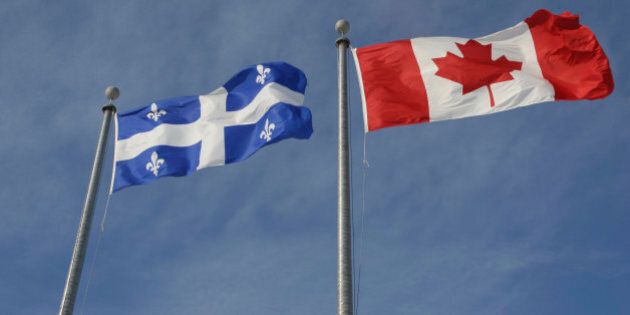 Canadian and Quebec provincial flag