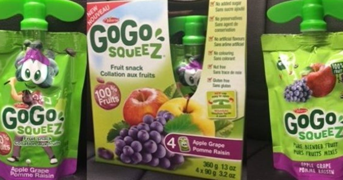 Des compotes de marque GoGo squeeZ rappelées pour cause de moisissures