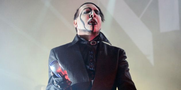 CHICAGO, IL - FEBRUARY 05: Marilyn Manson performs at Riviera Theatre on February 5, 2015 in Chicago, Illinois. (Photo by Daniel Boczarski/Getty Images)