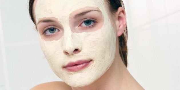 Woman wearing facial mask