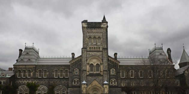 University of Toronto against a cloudy sky in Autumn.