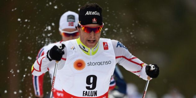 FALUN, SWEDEN - FEBRUARY 21: Alex Harvey of Canada competes during the Men's 30km Cross-Country Skiathlon during the FIS Nordic World Ski Championships at the Lugnet venue on February 21, 2015 in Falun, Sweden. (Photo by Mike Hewitt/Getty Images)
