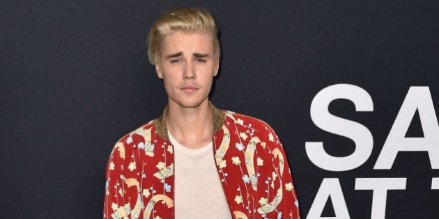 LOS ANGELES, CA - FEBRUARY 10: Singer Justin Bieber arrives at SAINT LAURENT At The Palladium at Hollywood Palladium on February 10, 2016 in Los Angeles, California. (Photo by C Flanigan/WireImage)