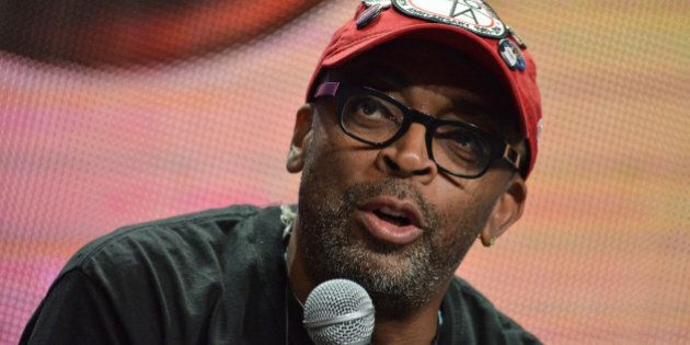Spike Lee speaks on stage during the