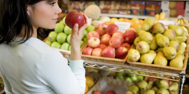 Woman grocery shopping