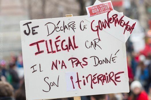 Manifestation contre l'austérité à Montréal, 2 avril 2015