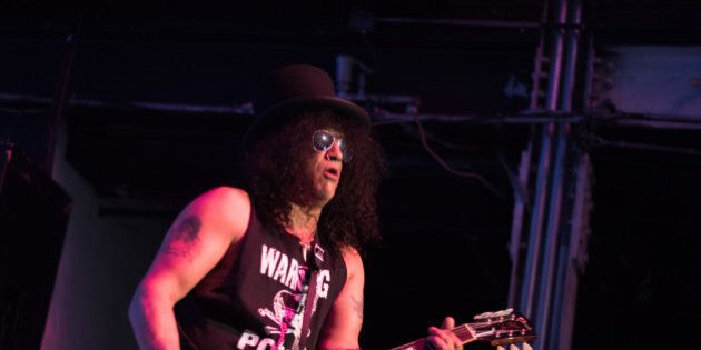 NEW YORK, NY - MAY 07: Slash performs for the 'Slash featuring Myles Kennedy and The Conspirators concert' at Terminal 5 on May 7, 2015 in New York City. (Photo by Dave Kotinsky/Getty Images)