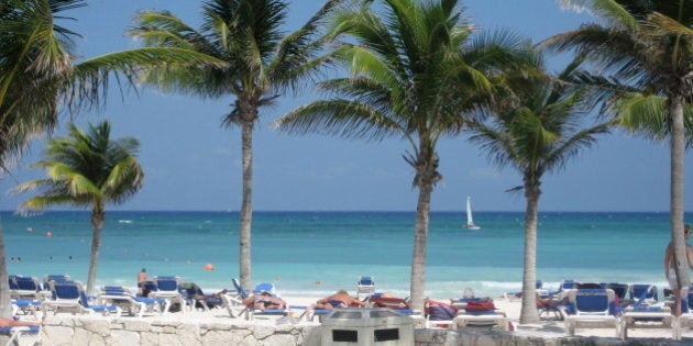 The beach, from the east side of the pool bar