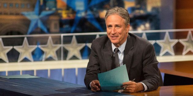 AUSTIN, TX - OCTOBER 28: Host Jon Stewart at 'The Daily Show with Jon Stewart' covers the Midterm elections in Austin with 'Democalypse 2014: South By South Mess' at ZACH Theatre on October 28, 2014 in Austin, Texas. (Photo by Rick Kern/Getty Images for Comedy Central)