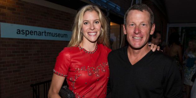 ASPEN, CO - AUGUST 02: Anna Hansen Armstrong and Lance Armstrong attend Aspen Art Museum 2013 ArtCrush Summer Benefit at Aspen Art Museum on August 2, 2013 in Aspen, Colorado. (Photo by Leigh Vogel/WireImage)