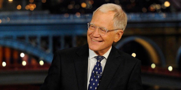 NEW YORK - MAY 20: David Letterman hosts his final broadcast of the Late Show with David Letterman, Wednesday May 20, 2015 on the CBS Television Network. After 33 years in late night television, 6,028 broadcasts, nearly 20,000 total guest appearances, 16 Emmy Awards and more than 4,600 career Top Ten Lists, David Letterman says goodbye to late night television audiences. The show was taped Wednesday at the Ed Sullivan Theater in New York. (Photo by Jeffrey R. Staab/CBS via Getty Images)