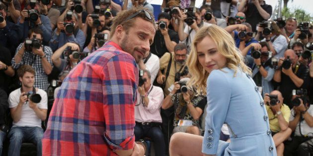 Matthias Schoenaerts and Diane Kruger pose for photographers during the photo call for the screening of the film Maryland (Disorder), at the 68th international film festival, Cannes, southern France, Saturday, May 16, 2015. (Photo by Joel Ryan/Invision/AP)