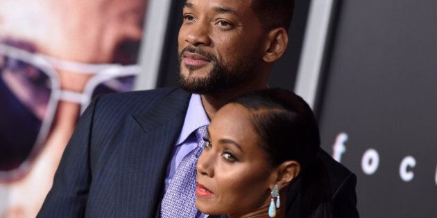HOLLYWOOD, CA - FEBRUARY 24: Actors Will Smith and Jada Pinkett Smith arrive at the Los Angeles World Premiere of Warner Bros. Pictures 'Focus' at TCL Chinese Theatre on February 24, 2015 in Hollywood, California. (Photo by Axelle/Bauer-Griffin/FilmMagic)