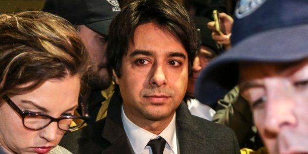 TORONTO, ON - JANUARY 8: Jian Ghomeshi leaves College Park Court after his appearance January 8, 2015. homeshi is now facing three new charges of sexual assault related to three more women in addition to four previously laid charges of sexual assault and one charge of choking. (David Cooper/Toronto Star via Getty Images)