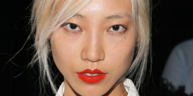 NEW YORK, NY - SEPTEMBER 08: Model Soo Joo Park attends the Y-3 Spring/Summer 2014 runway show during Mercedes-Benz Fashion Week on September 8, 2013 in New York City. (Photo by Jemal Countess/Getty Images for Y-3)