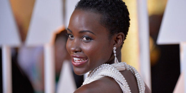 HOLLYWOOD, CA - FEBRUARY 22: Actress Lupita Nyong'o arrives in Chopard to the 87th Annual Academy Awards at Hollywood & Highland Center on February 22, 2015 in Hollywood, California. (Photo by Michael Buckner/WireImage)