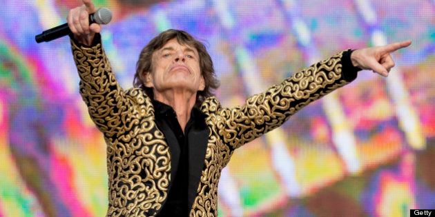 LONDON, UNITED KINGDOM - JULY 06: Mick Jagger of The Rolling Stones performs at day 2 of British Summer Time Hyde Park presented by Barclaycard at Hyde Park on July 6, 2013 in London, England. (Photo by Neil Lupin/Redferns via Getty Images)