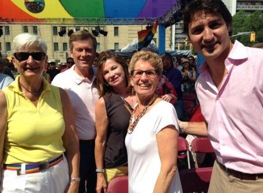 Tory With Federal Liberal Leader Justin Trudeau, Ontario Liberal Premier Kathleen Wynne