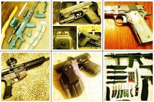 Des armes en vente sur Instagram