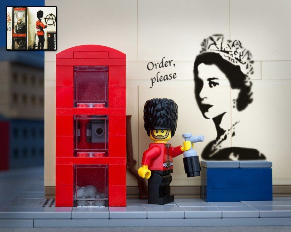 Les œuvres de Banksy transformées en Lego