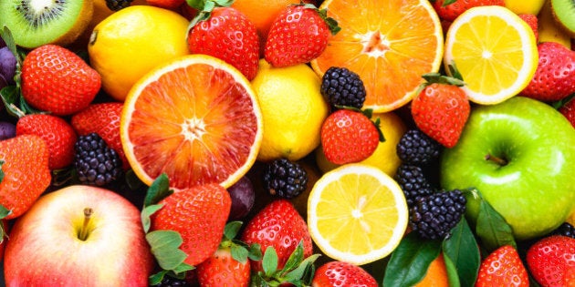 mix fruits background.fresh...