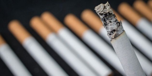 BRISTOL, ENGLAND - JUNE 10: A close-up view of cigarettes on June 10, 2015 in Bristol, England. Health campaigners have asked for a levy on the tobacco industry to help fund anti-smoking measures. (Photo by Matt Cardy/Getty Images)