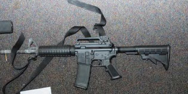 NEWTOWN, CT - UNSPECIFED DATE: In this handout crime scene evidence photo provided by the Connecticut State Police, shows a Bushmaster rifle in Room 10 at Sandy Hook Elementary School following the December 14, 2012 shooting rampage, taken on an unspecified date in Newtown, Connecticut . A report was released November 25, 2013 by Connecticut State Attorney Stephen Sedensky III summarizing the Newtown school shooting that left 20 children and six women dead inside Sandy Hook Elementary School. According to the report, a motive behind the shooting by gunman Adam Lanza is still unknown. (Photo by Connecticut State Police via Getty Images)