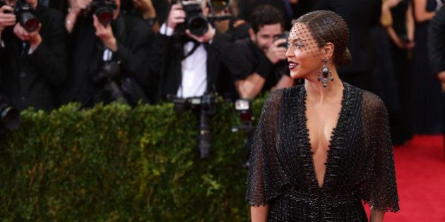 NEW YORK, NY - MAY 05: Beyonce attends the 'Charles James: Beyond Fashion' Costume Institute Gala at the Metropolitan Museum of Art on May 5, 2014 in New York City. (Photo by Neilson Barnard/Getty Images)