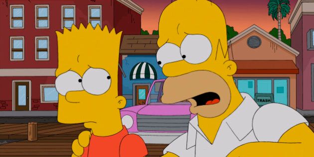 THE SIMPSONS: Homer promises Bart the next best thing to a submarine ride: revenge on Principal Skinner in the 'Yellow Subterfuge' episode of THE SIMPSONS airing Sunday, Dec. 8, 2013 (8:00-8:30 PM ET/PT) on FOX. (Photo by FOX via Getty Images)