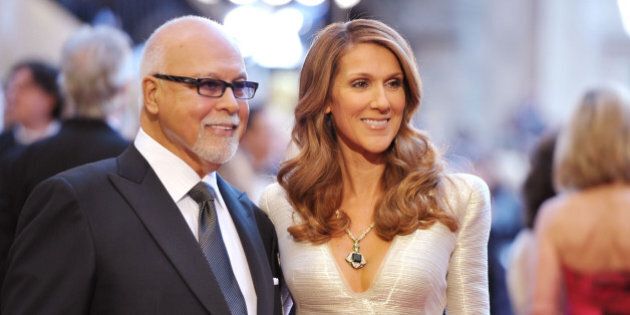 HOLLYWOOD, CA - FEBRUARY 27: Singers Rene Angelil and Celine Dion arrive at the 83rd Annual Academy Awards held at the Kodak Theatre on February 27, 2011 in Hollywood, California. (Photo by John Shearer/Getty Images)