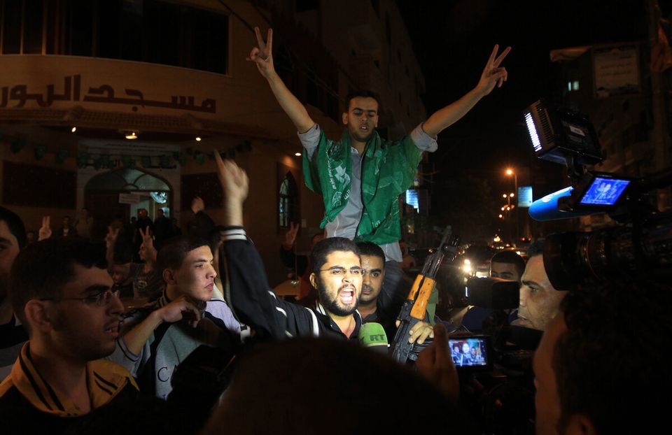Les Gazaouis célèbrent
