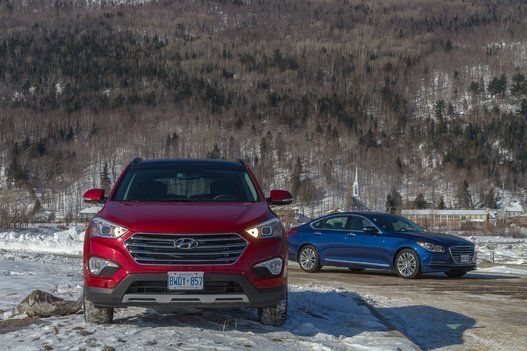 Conduite hivernale Hyundai Santa Fe et Genesis à Charlevoix