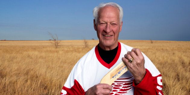 In an undated image provided by Crown Media United States, former Detroit Red Wings hockey great Gordie Howe is seen. A made-for-TV movie,