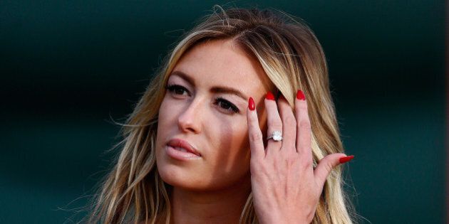 LAHAINA, HI - JANUARY 03: Paulina Gretzky watches the play of Dustin Johnson during round one of the Hyundai Tournament of Champions at the Plantation Course at Kapalua Golf Club on January 3, 2014 in Lahaina, Hawaii. (Photo by Tom Pennington/Getty Images)