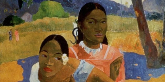 Nafea Faa Ipoipo (When Will You Marry?), a 1892 oil on canvas by French artist Paul Gauguin, is one of 26 Impressionist and modern paintings from the collection of Swiss businessman Rudolf Staechelin on display in Fort Worth, Texas. (AP Photo/Artothek)