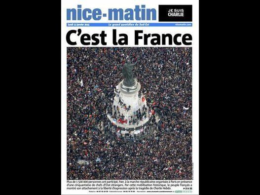 Marche républicaine: les unes de la presse française