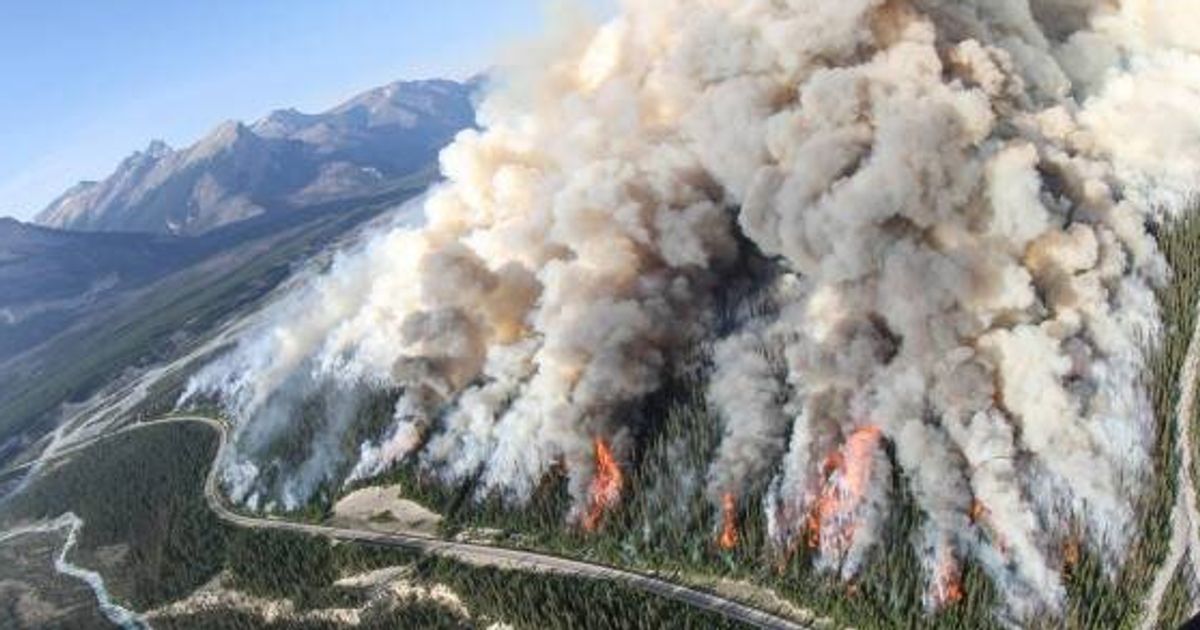 À voir les photos impressionnantes des feux de forêt près de Banff