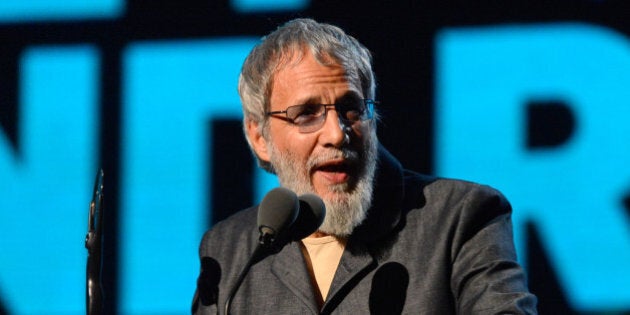 NEW YORK, NY - APRIL 10: Cat Stevens speaks onstage at the 29th Annual Rock And Roll Hall Of Fame Induction Ceremony at Barclays Center of Brooklyn on April 10, 2014 in New York City. (Photo by Kevin Mazur/WireImage)