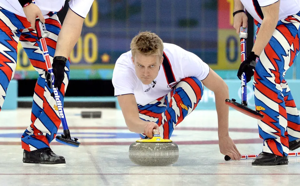 Norway's curling team makes a splash with crazy pants