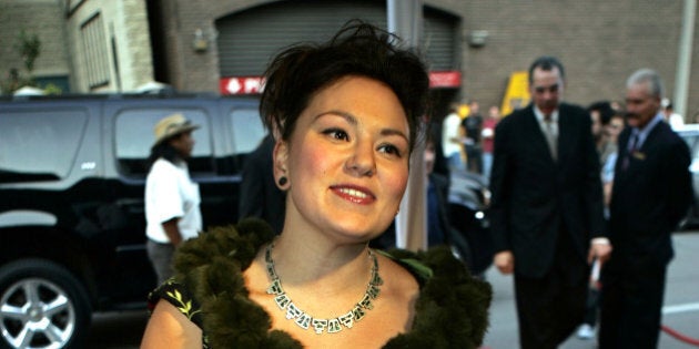 Inuk throat singer Tanya Tagaq arrives for gala screening of the movie The Journals of Knud Rasmussen during Toronto International Film Festival in Torornto, Thursday, Sep. 7, 2006. (AP Photo/Chitose Suzuki)