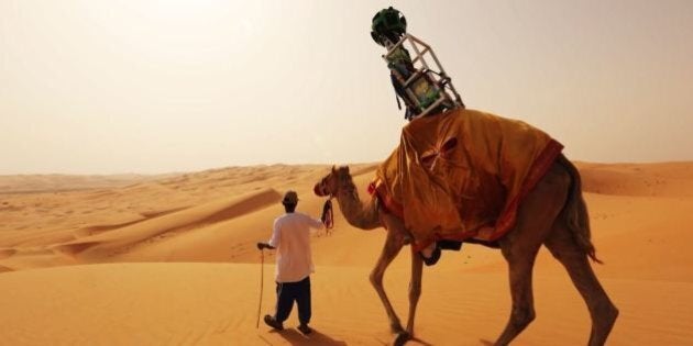 Google Street View: des chameaux pour photographier le désert