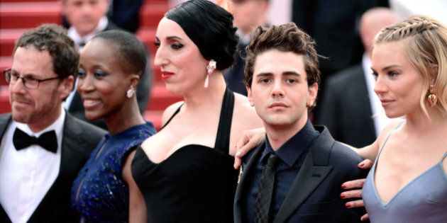 CANNES, FRANCE - MAY 24: Offcial Jury Members Ethan Coen, Rokia Traore, Rossy de Palma, Xavier Dolan and Sienna Miller attend the closing ceremony and Premiere of 'La Glace Et Le Ciel' ('Ice And The Sky') during the 68th annual Cannes Film Festival on May 24, 2015 in Cannes, France. (Photo by Ian Gavan/Getty Images)