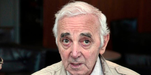 BARCELONA, SPAIN - JUNE 25: Charles Aznavour attends the press conference to present his upcoming concert at the Gran Teatre del Liceu on June 25, 2014 in Barcelona, Spain. (Photo by Miquel Benitez/Getty Images)