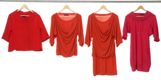 fashion female red clothing...