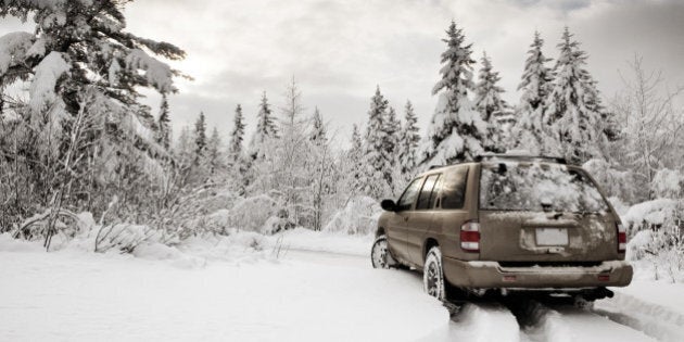 Suv in the Snow