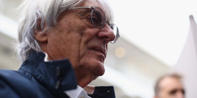 AUSTIN, TX - NOVEMBER 14: F1 supremo Bernie Ecclestone arrives in the paddock during previews to the United States Formula One Grand Prix at Circuit of The Americas on November 14, 2013 in Austin, United States. (Photo by Paul Gilham/Getty Images)